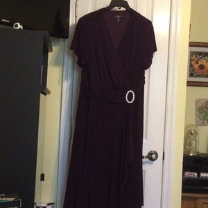 Very nice dress with crystal embellishment burgundy color